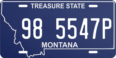 MT license plate 985547P