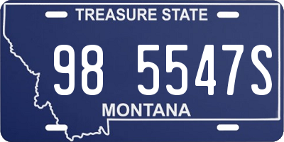 MT license plate 985547S