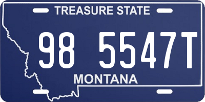 MT license plate 985547T