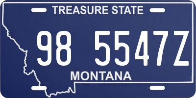 MT license plate 985547Z