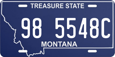 MT license plate 985548C