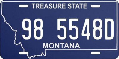 MT license plate 985548D