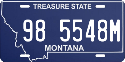 MT license plate 985548M