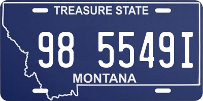 MT license plate 985549I