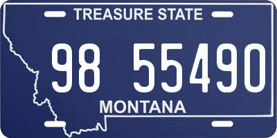 MT license plate 985549O