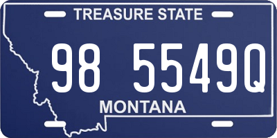 MT license plate 985549Q