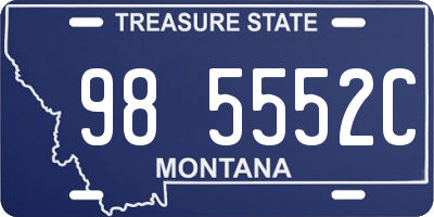 MT license plate 985552C