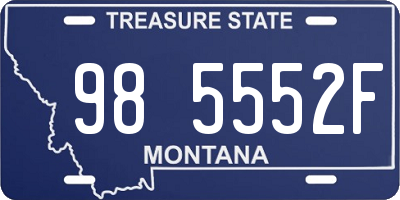 MT license plate 985552F
