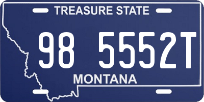 MT license plate 985552T