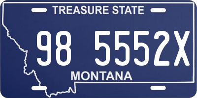 MT license plate 985552X