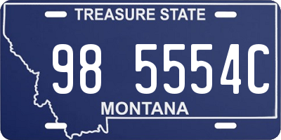 MT license plate 985554C