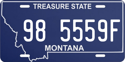 MT license plate 985559F