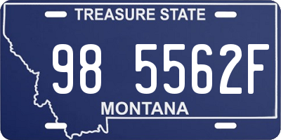 MT license plate 985562F