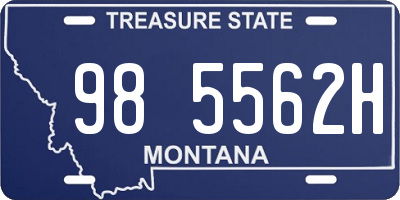 MT license plate 985562H