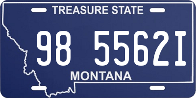 MT license plate 985562I
