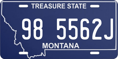 MT license plate 985562J