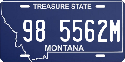 MT license plate 985562M