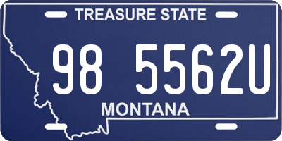 MT license plate 985562U