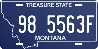 MT license plate 985563F