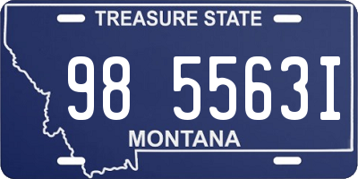 MT license plate 985563I