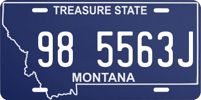 MT license plate 985563J