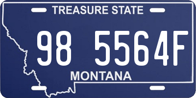 MT license plate 985564F