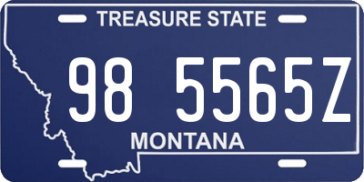 MT license plate 985565Z