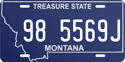 MT license plate 985569J