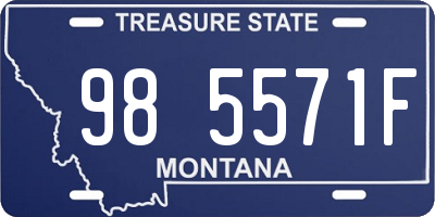 MT license plate 985571F