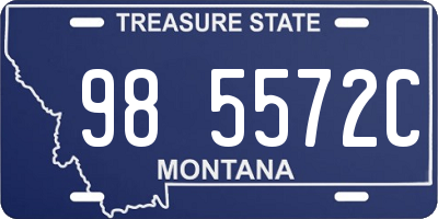 MT license plate 985572C