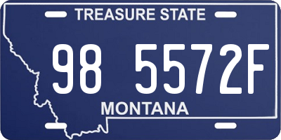 MT license plate 985572F