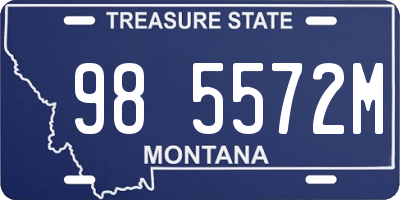 MT license plate 985572M