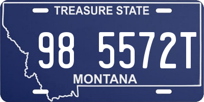 MT license plate 985572T