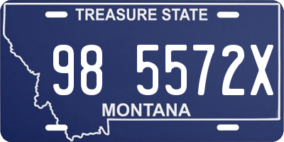 MT license plate 985572X