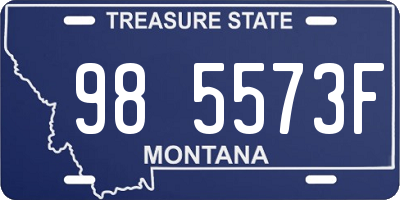 MT license plate 985573F