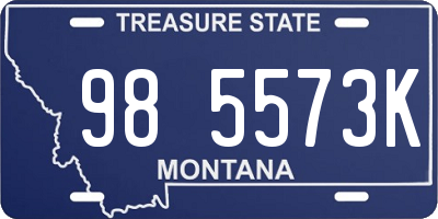 MT license plate 985573K