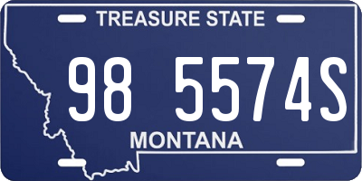 MT license plate 985574S