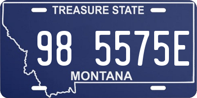 MT license plate 985575E