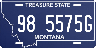 MT license plate 985575G