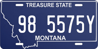 MT license plate 985575Y