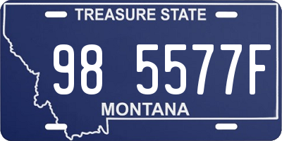 MT license plate 985577F