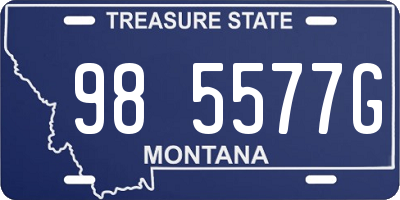 MT license plate 985577G