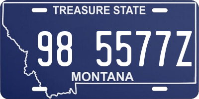 MT license plate 985577Z