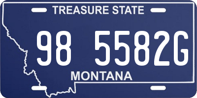 MT license plate 985582G