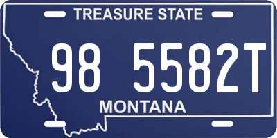 MT license plate 985582T