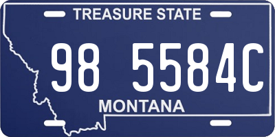 MT license plate 985584C