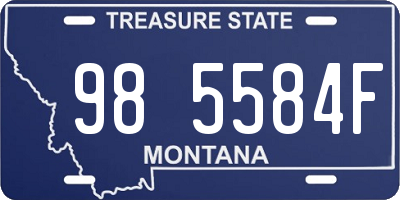 MT license plate 985584F