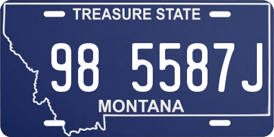 MT license plate 985587J
