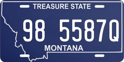 MT license plate 985587Q