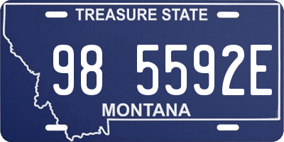 MT license plate 985592E